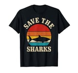 Save The Sharks Vintage Shark Marine Ocean Protection T-Shirt