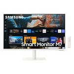 LCD Monitor|SAMSUNG|S32CM703UU|32"|TV Monitor/Smart/4K|Panel VA|3840x2160|16:9|60Hz|Matte|4 ms|Speakers|Swivel|Height adjustable|Tilt|Colour White|LS3
