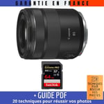 Canon RF 85mm f/2 Macro IS STM + 3 SanDisk 32GB UHS-II 300 MB/s + Guide PDF MCZ DIRECT '20 TECHNIQUES POUR RÉUSSIR VOS PHOTOS