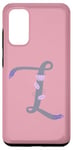 Galaxy S20 Pink Elegant Lavender Letter L with Floral and Accents Case