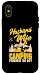 Coque pour iPhone X/XS Mari et femme Camping Partners For Life Sweet Funny Camp
