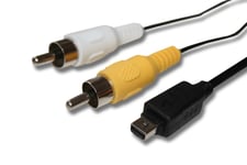 vhbw Adaptateur audio video AV câble en composite compatible avec Olympus Tough TG-1, TG-2, TG-310, TG-320, TG-4, TG-6, TG-620, TG-630 appareil photo