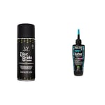 Peaty's Disc Brake Cleaner - Improves Bicycle Braking Performance, 400ml & Muc-Off 967US Wet Chain Lube, 120 Millilitres - Biodegradable Bike Chain Lubricant, Suitable For All Types Of Bike