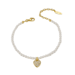 Bottega Boccadamo Bracelet Pearl Heart Guld