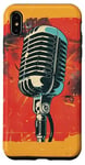 Coque pour iPhone XS Max Microphone vintage musique rétro chanteur audio