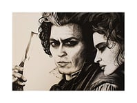 Wee Blue Coo Painting Movie Film Portrait Maguire Sweeney Todd Depp Wall Art Print