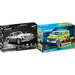 Playmobil - 70578 - James Bond Aston Martin DB5 - Goldfinger & 70286 Scooby-Doo! Mystery Machine Van Toy for Ages 5+
