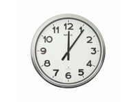 Maul 9056195, Vägg, Radio-Controlled Clock, Rund, Silver, Plast, Glas