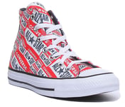 Converse 166984C Ct As Hi Womens Canvas Trainer In White Multi Size UK 3 - 8