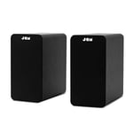 JAM Bluetooth Bookshelf Speakers - Compact, Mains Powered Dual Speaker System, Aux-in Function, wireless Turntable speakers, 4" Driver, High Definition Amplifiers, Richer Bass, Finer Acoustics - Black