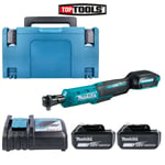 Makita DWR180 18V 1/4" & 3/8" Ratchet Wrench + 2 x 6Ah Batteries, Charger & Case