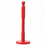 35cm Red Wooden Kitchen Paper Towel Tissue Roll Holder Pole Rack Stand Dispenser