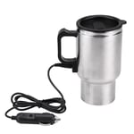 Haofy Car Kettle, 12V Electric Car Kettle with Stainless Steel Cigarette Lighter Heating Kettle, Travel Kettle with Adapter for Hot Water Coffee Tea (450ML)