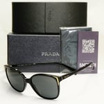 Prada Black Gold Sunglasses Square Designer Luxury Womens PR01OS SPR 01O 1AB-1A1