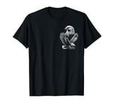 Cool Eagle in Flight and Proud Pose Portrait on Chest T-Shirt
