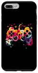 Coque pour iPhone 7 Plus/8 Plus Manette de jeu florale - Amateur de jeux vidéo vintage