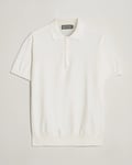 Canali Cotton Short Sleeve Polo White