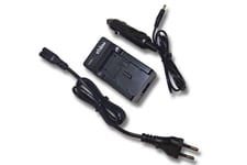 vhbw Chargeur de batterie compatible avec JVC Everio GZ-V505B, GZ-V505L, GZ-V515 appareil photo digital, camcoder, DSLR- batterie d'action cam