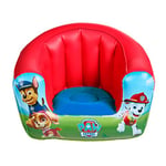 Character World Official Paw Patrol Inflatable Children's Chair, Rubble Chase Marshall Skye Kids Furniture Armchair for Bedroom, Playroom, H: 35cm W: 42cm D: 38cm, Blue, Red