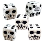(1) Gothic Skeleton Dice Game Exotic Dice Set For Board Games WithWhite