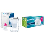 BRITA Style Water Filter Jug Blue (2.4L) Half Year Pack incl. 6x MAXTRA PRO All-in-1 cartridge & MAXTRA PRO All-in-1 Water Filter Cartridge 6 Pack (NEW)