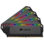 Corsair Dominator Platinum RGB 32 Go (4x 8Go) DDR4 3200 MHz CL16 - Kit Qaud Channel 4 barrettes de RAM DDR4 PC4-25600 - CMT32GX4M4Z3200C16
