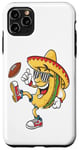 Coque pour iPhone 11 Pro Max Taco Football Fiesta Cinco De Mayo Motif Jour de Jeu Amusant
