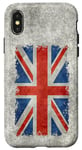 iPhone X/XS UK Union Jack Flag in Grungy Vintage Style Case