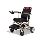 FTFTO Home Accessories Elderly Disabled Electric Wheelchair Smart Foldable Power Compact Mobile Assisted Walking Wheelchair Can be on the Plane Gold