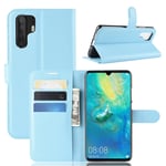 huawei Huawei P30 Pro PU Wallet Case Light Blue