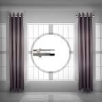 Rod Desyne 1.5" Side Curtain Rod 12-20 inch (Set of 2) - Satin Nickel