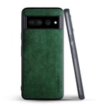 Google Pixel 7a Leather Back Cover Green