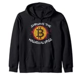Survive the Halvecalypse Bitcoin Halving Satoshi HODL Zip Hoodie