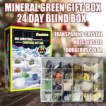 National Geographic Gemsten Adventkalender - 2024 Adventkalender för Barn, Öppna 24 Gemstenar Varje Dag, Kalender med Mini Gemgrävare - Perfekt