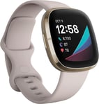 Fitbit Sense Advanced Smartwatch with Tools for Heart Health, - Lunar White