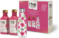 Maui Moisture Gift Set, Vegan Shampoo and Conditioner Set with Reusable Water &