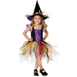 Rubies Glitter Witch 98/104cl (3-4 År) Halloween Häxklänning
