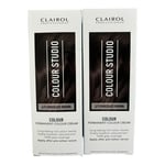 2X Clairol Colour Studio Permanent Colour Cream Hair Dye 3/0 Chocolate Brown New