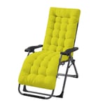 JIFNCR Lounge Chair Cushions Recliner Garden Chair Pad Soft Foam Flakes Seat Cushion Double-Face Thick Mat High Back Chair Cushion Portable Durable Sun Lounger Mattress,Green,48 * 155 * 8CM