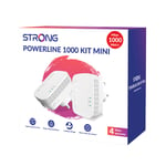 Strong 1000Mbps Mini Powerline Ethernet Home Plug Gaming TV Adapter Twin Pack UK