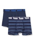 PUMA Men's Puma Heritage Stripe Men's (2 Pack) Boxer shorts, Denim, XL UK