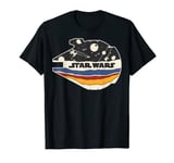 Star Wars Millennium Falcon Retro Stripe Silhouette T-Shirt