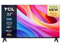 TCL 32SF540K 32-inch FHD Smart Television - HDR & HLG-Dolby Audio-DTS Virtual X/DTS-HD-Metal Bezel-less-Dual-band Wifi 5-with Fire OS 7 system