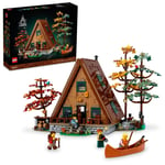 LEGO Ideas A-Frame Cabin 21338 Collectible Display Set, Buildable Model Kit f...