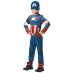 Captain America (9-10 År) Dräkt Med Mask Avengers Marvel