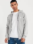 adidas Sportswear Mens Essentials Hooded Track Top - Grey, Grey, Size L, Men