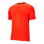 Nike M NK Dry Miler SS Po Gx FF T-Shirt Homme Team Orange/(Magma Orange) FR: S (Taille Fabricant: S)