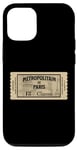 Coque pour iPhone 14 Pro Paris Paris métro métropolitain vintage Ticket 1ère classe