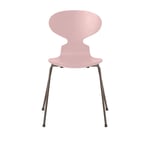 Fritz Hansen - Myran 3101 färgad askfanér stålstativ brun brons pale rose - Matstolar - Arne Jacobsen - Rosa - Metall/Trä