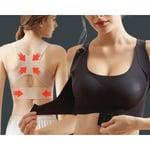 Kvinnor BH 2st Hållningskorrigerare Bralette Front Stängning BH Fitness Push Up BH Kvinnlig BH Underkläder Xl